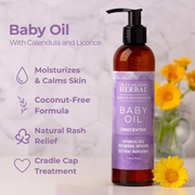 Ora's Amazing Herbal Baby Oil with Calendula and Licorice Light Gray 7.5 oz,2 oz