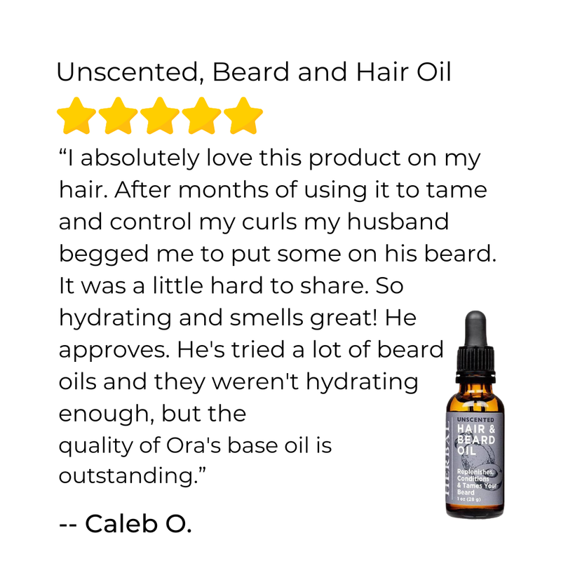 Ora's Amazing Herbal Unscented, Beard and Hair Oil White Smoke