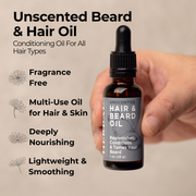 Ora's Amazing Herbal Unscented, Beard and Hair Oil Gray