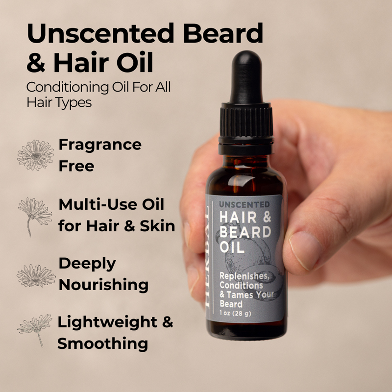 Ora's Amazing Herbal Unscented, Beard and Hair Oil Gray