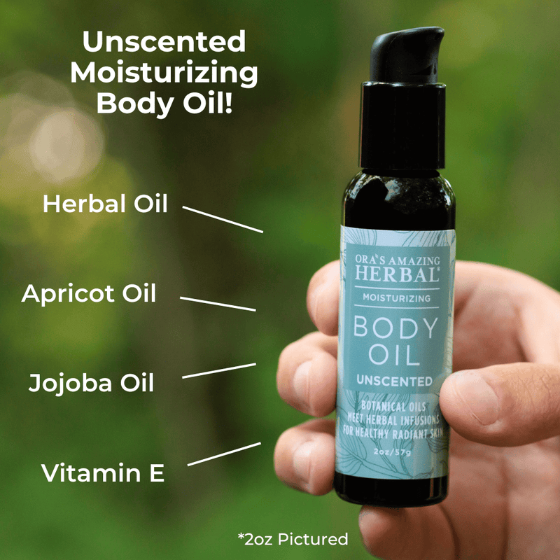 Ora's Amazing Herbal Unscented Body & Facial Cleansing Oil Body Oil Dark Olive Green 7.5 oz,2 oz