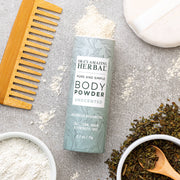 Ora's Amazing Herbal Talc Free Body Powder, Unscented Body Powder Light Gray