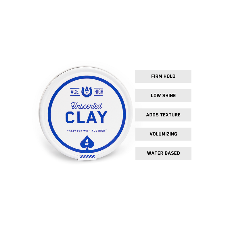 Ace High Co Unscented Clay clay pomade White Smoke