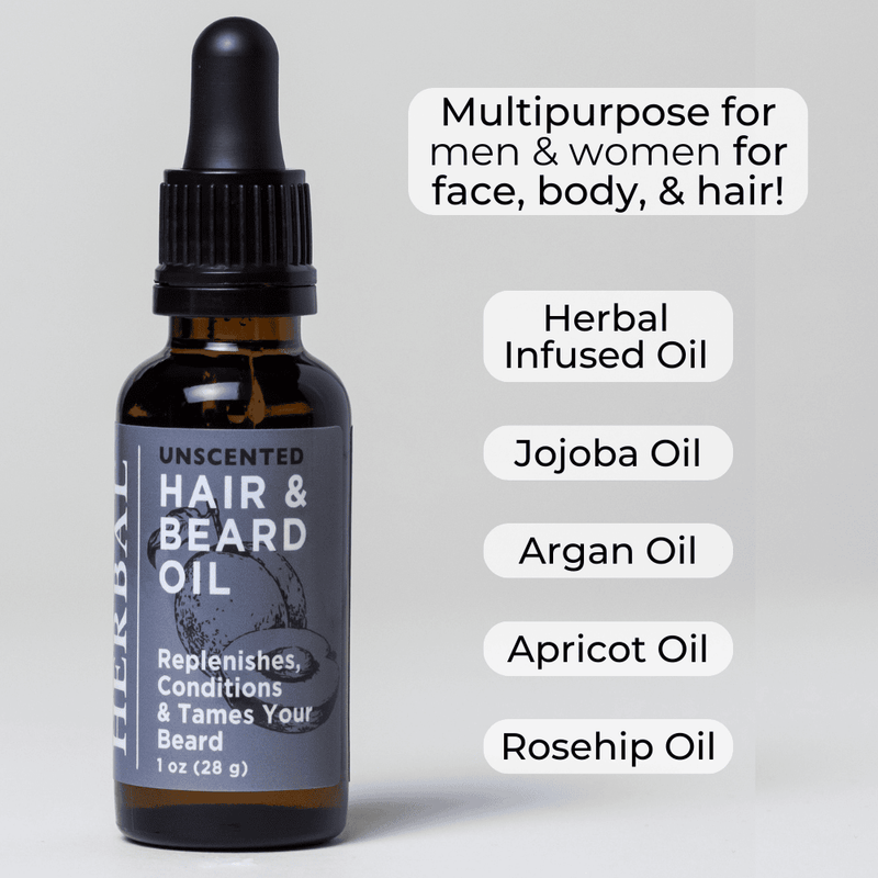 Ora's Amazing Herbal Unscented, Beard and Hair Oil Light Gray