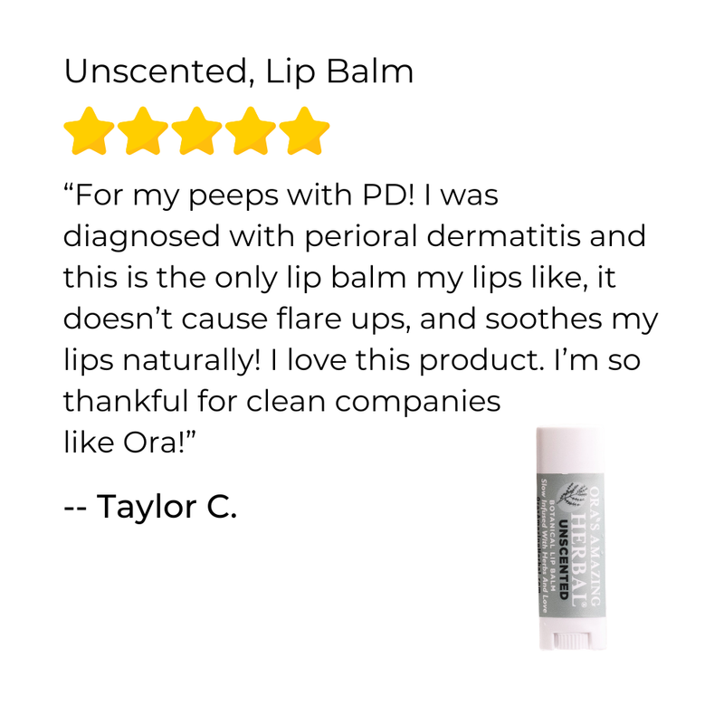 Ora's Amazing Herbal Natural Unscented Lip Balm, Fragrance Free Lip Balm Face Care White Smoke
