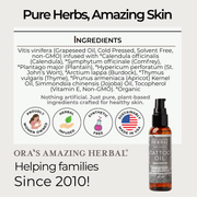 Ora's Amazing Herbal Tattoo Oil, Natural Tattoo Aftercare White Smoke 2 oz