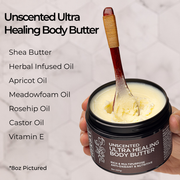 Ora's Amazing Herbal Ultra Healing Body Butter, Unscented Light Gray 8 oz