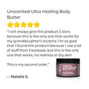 Ora's Amazing Herbal Ultra Healing Body Butter, Unscented White Smoke 1 oz Mini,2 oz Travel,8 oz