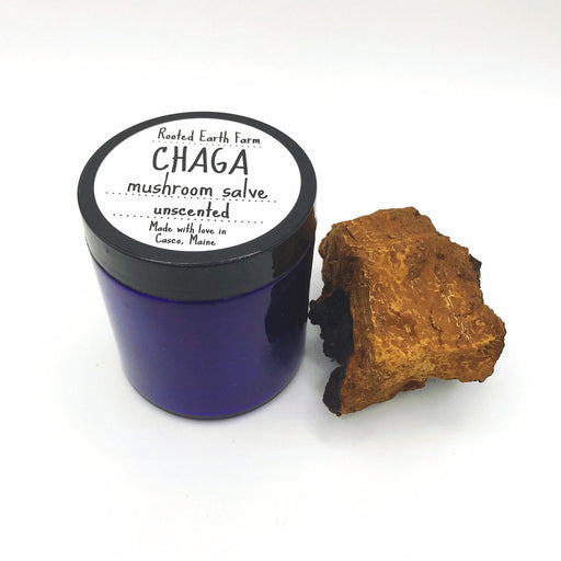 Rooted Earth Farm + Apothecary Chaga Salve Herbal Salves + Balms White Smoke Unscented,Lavender