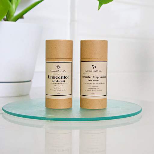 Love of Earth Co. Deodorant Bar Light Gray UnScented,Lavender & Spearmint
