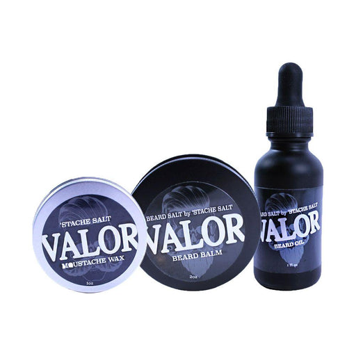 Stache Salt Moustache Wax Valor Beard & Mustache Pack Beard Pack Dark Slate Gray