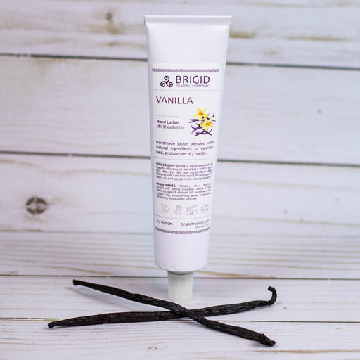 Brigid Trading Company Vanilla Natural Hand Lotion - French, Tahitian, and Madagascar Vanillas Lotion Light Gray