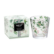 Nava Beauty Nest New York Indian Jasmine Candle White Smoke 3-Wick 21.2 OZ(Decorative Candle)