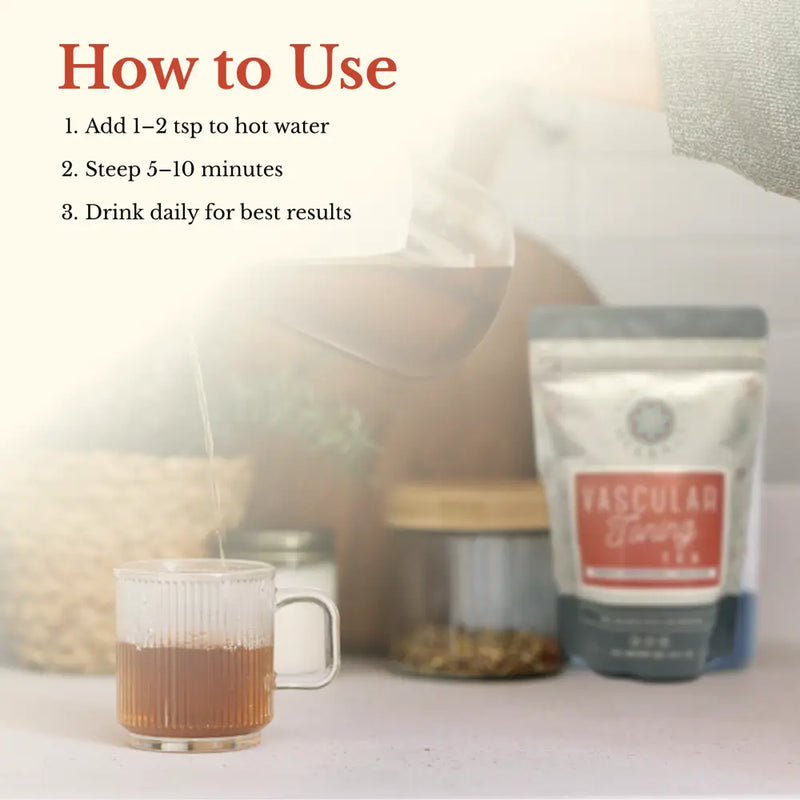 Euphoric Herbals Vascular Toning Tea Herbal Tea Seashell 30 Cup Servings