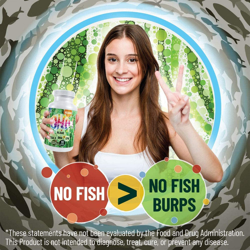 Hippie Farms Vegan Omega 3 Supplement with DHA & EPA - Next Gen Omega 3 Supplement Vitamins & Supplements Gray