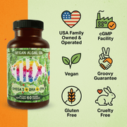 Hippie Farms Vegan Omega 3 Supplement with DHA & EPA - Next Gen Omega 3 Supplement Vitamins & Supplements Pale Goldenrod