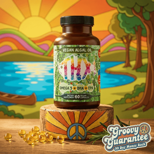 Hippie Farms Vegan Omega 3 Supplement with DHA & EPA - Next Gen Omega 3 Supplement Vitamins & Supplements Goldenrod