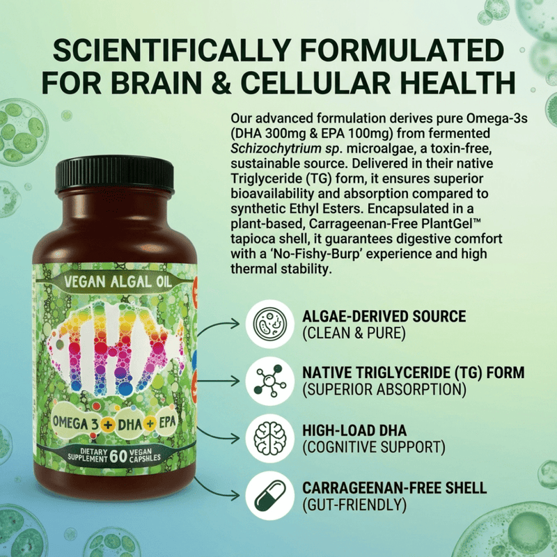 Hippie Farms Vegan Omega 3 Supplement with DHA & EPA - Next Gen Omega 3 Supplement Vitamins & Supplements Light Gray