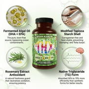 Hippie Farms Vegan Omega 3 Supplement with DHA & EPA - Next Gen Omega 3 Supplement Vitamins & Supplements White Smoke
