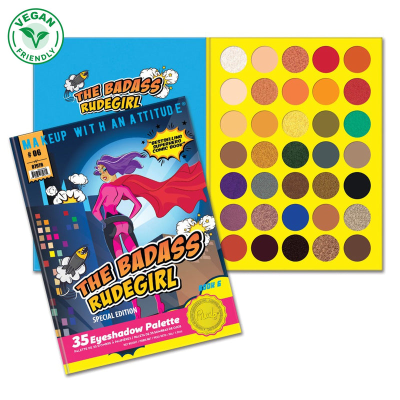Rude Cosmetics The Badass Rudegirl 35 Eyeshadow Palette - Book 6 Eyeshadow Palettes Goldenrod The Badass Rudegirl