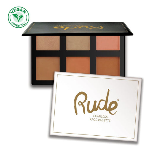 Rude Cosmetics Fearless Face Palette Face Palettes Light Gray Fearless