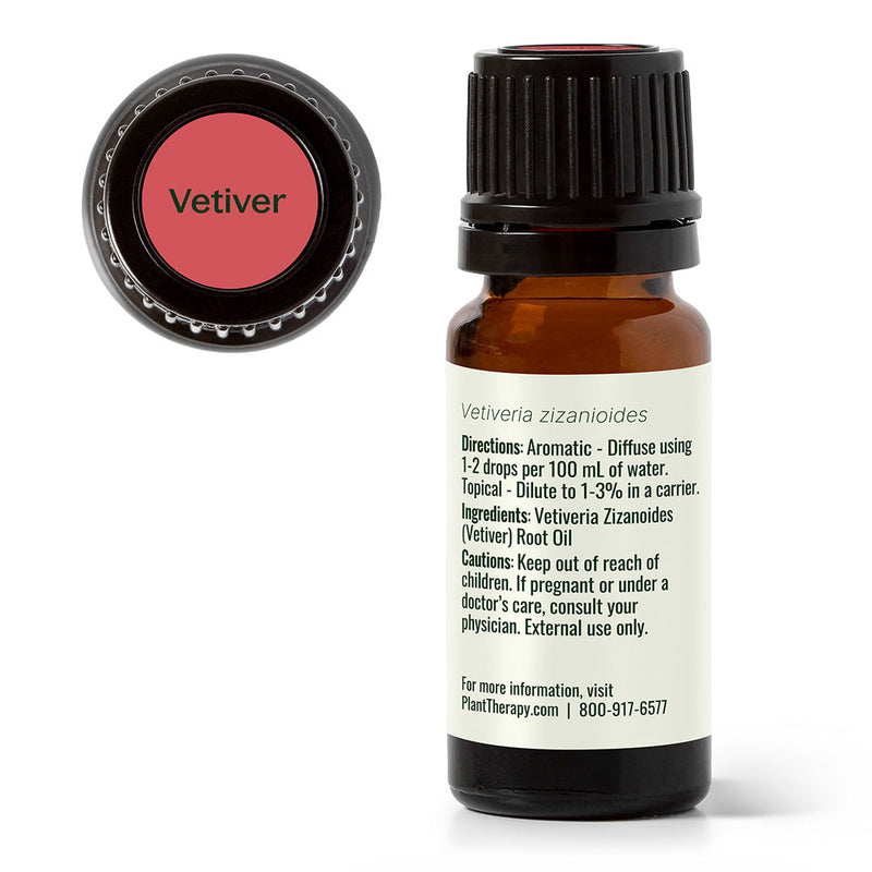 Plant Therapy Vetiver Essential Oil Essential Oil White Smoke 10 mL,30 mL