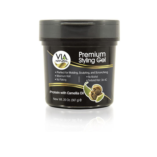VIP Extensions Via Natural Premium Gel with Camellia Oil, 20 oz Styling Gel White Smoke