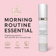Glimmer Goddess® Organic Skin Care Organic Vitamin C Daily Moisturizer SPF 30 – Brightening Formula Moisturizers Misty Rose 2 oz. JAR,2 oz. Airless Bottle - SUMMER VERSION