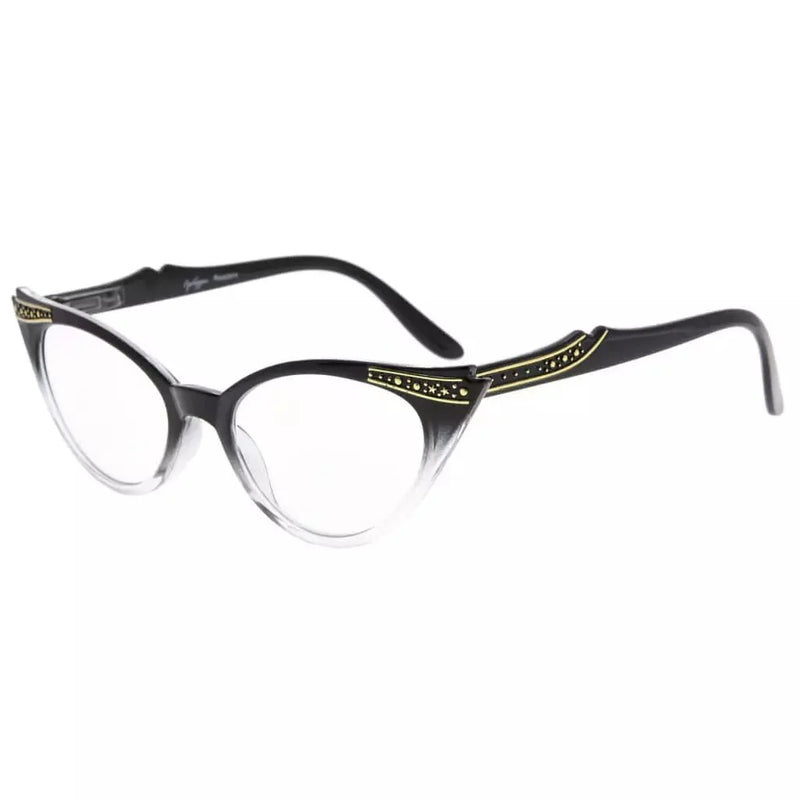 eyekeeper.com Fashionable Cat-eye Reading Glasses R914 Eyeglasses White Smoke Black Clear / without magnification,Black Clear / +0.50,Black Clear / +0.75,Black Clear / +1.00,Black Clear / +1.25,Black Clear / +1.50,Black Clear / +1.75,Black Clear / +2.00,Black Clear / +2.25,Black Clear / +2.50,Black Clear / +2.75,Black Clear / +3.00