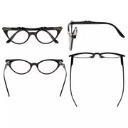 eyekeeper.com Fashionable Cat-eye Reading Glasses R914 Eyeglasses White Smoke Black / without magnification,Black / +0.50,Black / +0.75,Black / +1.00,Black / +1.25,Black / +1.50,Black / +1.75,Black / +2.00,Black / +2.25,Black / +2.50,Black / +2.75,Black / +3.00,Black / +3.25,Black / +3.50,Black / +4.00,Tortoise / without magnificat