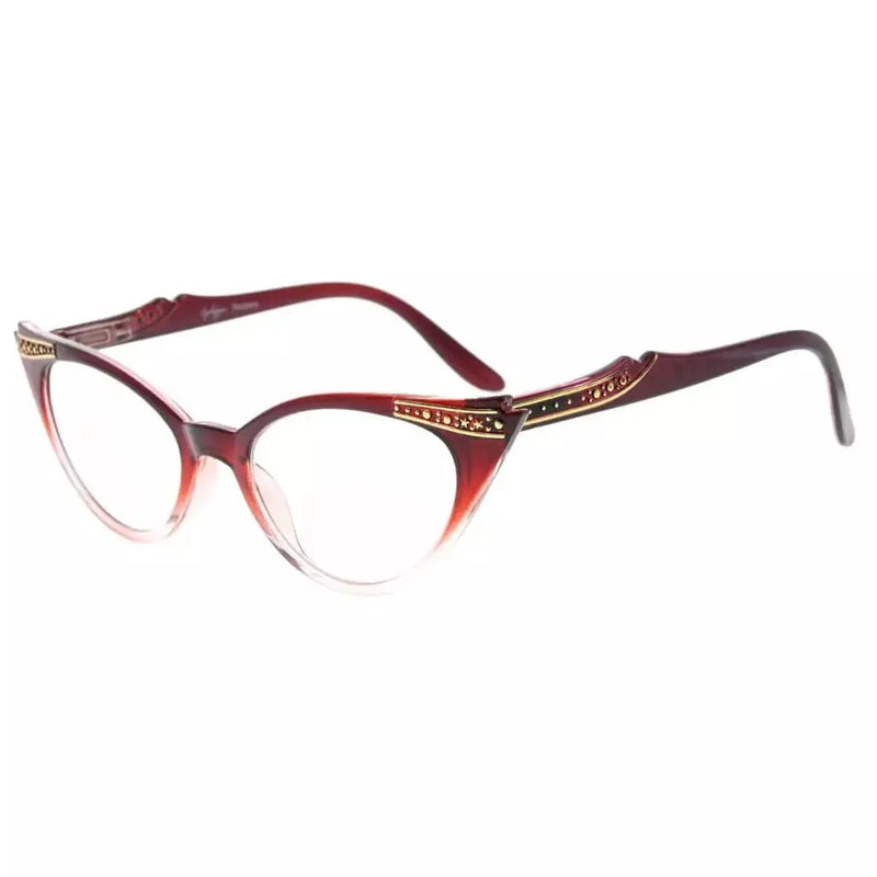 eyekeeper.com Fashionable Cat-eye Reading Glasses R914 Eyeglasses White Smoke Red / without magnification,Red / +0.50,Red / +0.75,Red / +1.00,Red / +1.25,Red / +1.50,Red / +1.75,Red / +2.00,Red / +2.25,Red / +2.50,Red / +2.75,Red / +3.00,Red / +3.50,Red / +4.00