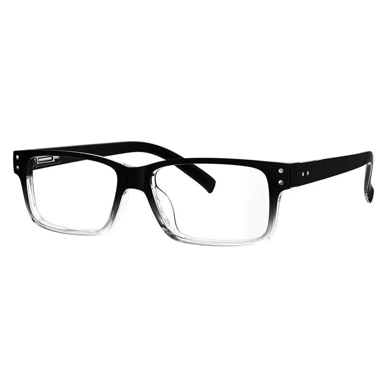 eyekeeper.com Vintage Reading Glasses Designer Rectangular Readers R032 Eyeglasses White Smoke Black Clear / without magnification,Black Clear / +0.25,Black Clear / +0.50,Black Clear / +0.75,Black Clear / +1.00,Black Clear / +1.25,Black Clear / +1.50,Black Clear / +1.75,Black Clear / +2.00,Black Clear / +2.25,Black Clear / +2.50,Black Clear / +2.75
