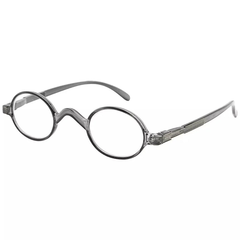 eyekeeper.com Vintage Small Oval Reading Glasses R077 Eyeglasses White Smoke Grey / without magnification,Grey / +0.50,Grey / +0.75,Grey / +1.00,Grey / +1.25,Grey / +1.50,Grey / +1.75,Grey / +2.00,Grey / +2.50,Grey / +2.75,Grey / +3.00,Grey / +3.50,Grey / +4.00