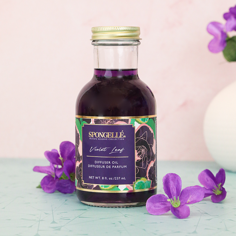 Spongellé Violet Leaf Diffuser Oil | Private Reserve Collection Home Fragrance Light Gray