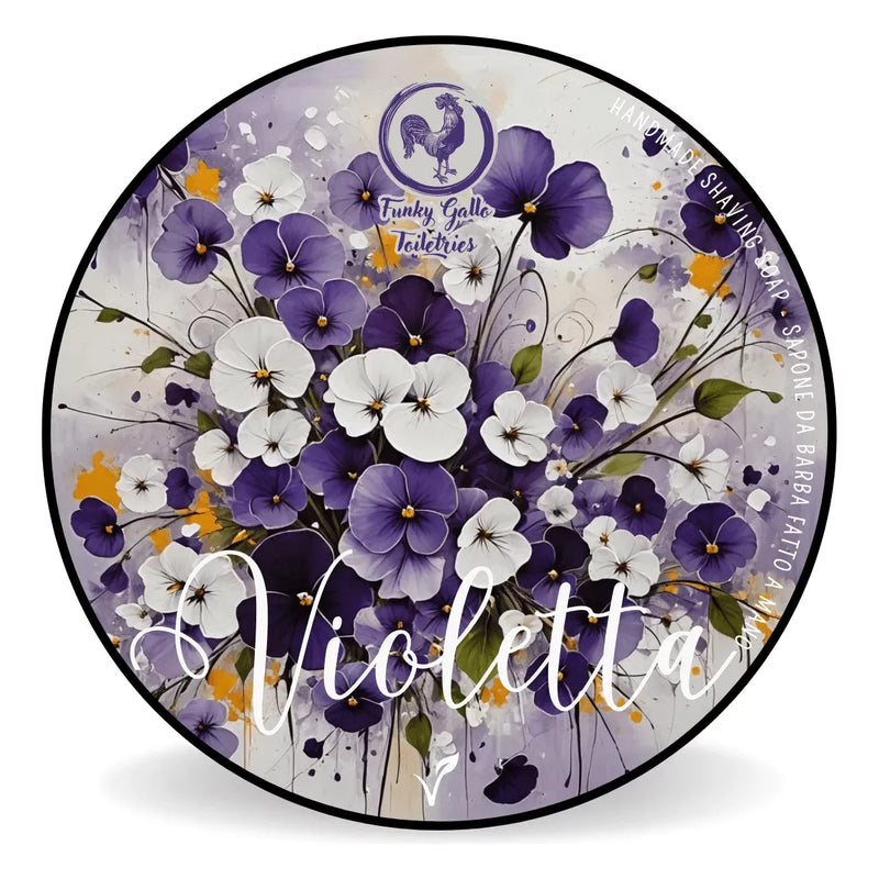Funky Gallo Toiletries Funky Gallo Toiletries Violetta Collection Shaving Set White Smoke Shaving Soap 120g,Aftershave Lotion 100ml