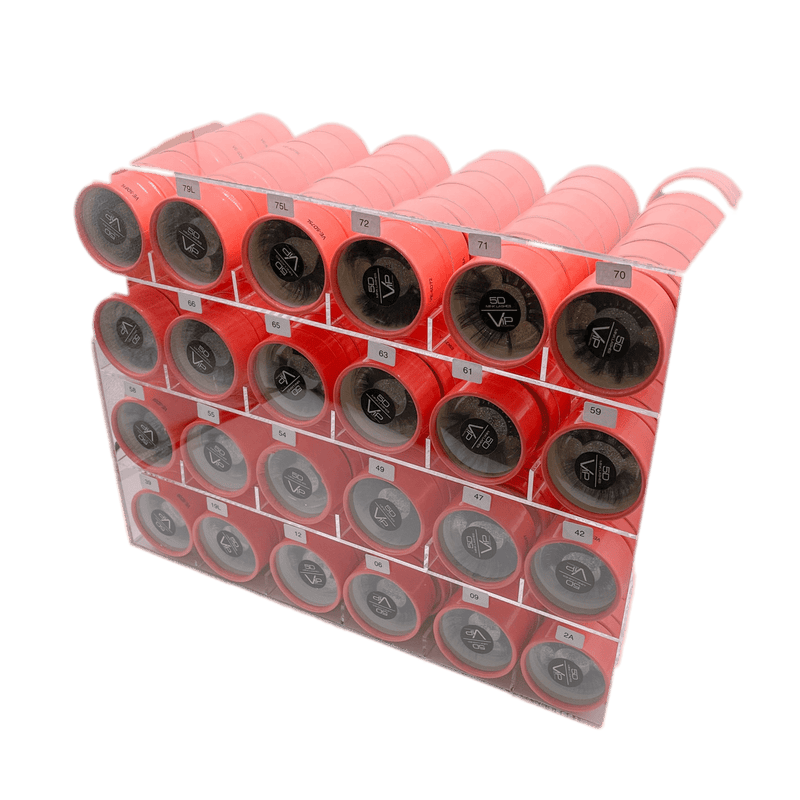 VIP Extensions VIP 5D Mink Eyelashes Line with Display, 24 Styles Salon Supplies Black