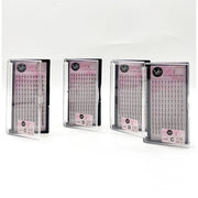 VIP Extensions VIP 7D Sandwich Fan Lashes 0.05mm 12 Lines, C Mix / D Mix, Regular and Large Trays Eyelash Extensions Lavender 05CMIX9-16