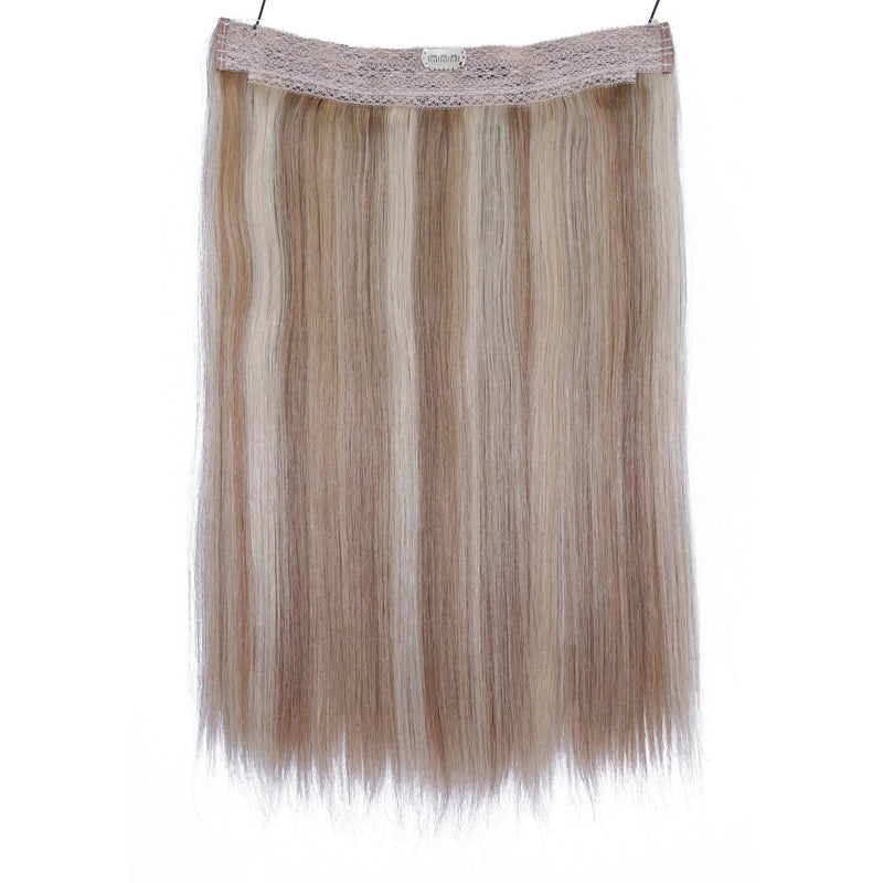 VIP Extensions VIP BandX Halo / Silky Straight 18" with Clip Hair Extension Rosy Brown 1 Jet Black,1B Off Black,2 Dark Brown,4 Medium Brown,6 Light Brown,8 Ash Brown,10,16,22,24,27,30 Light Auburn,35,613 Bleach Blonde,18/22 Ash Blonde Highlight  Blonde,22/33D,27/613 Honey Blonde Highlight Bleach Blonde,26,130,33,350,P4/27 Chocolate Brown to