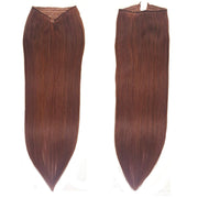 VIP Extensions VIP BandX Halo / Silky Straight 18" with Clip Hair Extension White Smoke 1 Jet Black,1B Off Black,2 Dark Brown,4 Medium Brown,6 Light Brown,8 Ash Brown,10,16,22,24,27,30 Light Auburn,35,613 Bleach Blonde,18/22 Ash Blonde Highlight  Blonde,22/33D,27/613 Honey Blonde Highlight Bleach Blonde,26,130,33,350,P4/27 Chocolate Brown to