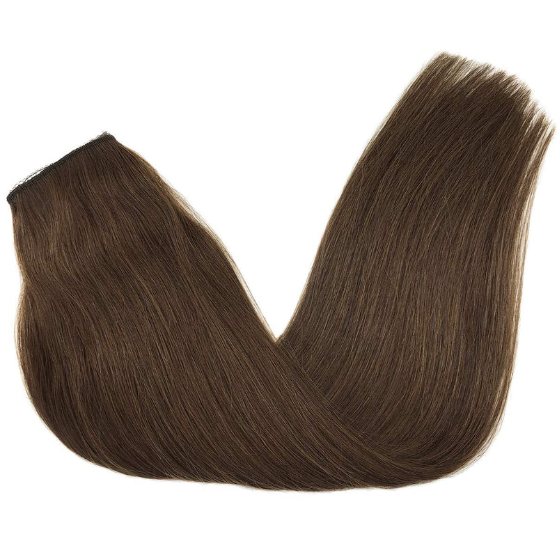 VIP Extensions VIP BandX Halo / Silky Straight 18" with Clip Hair Extension White Smoke 6 Light Brown