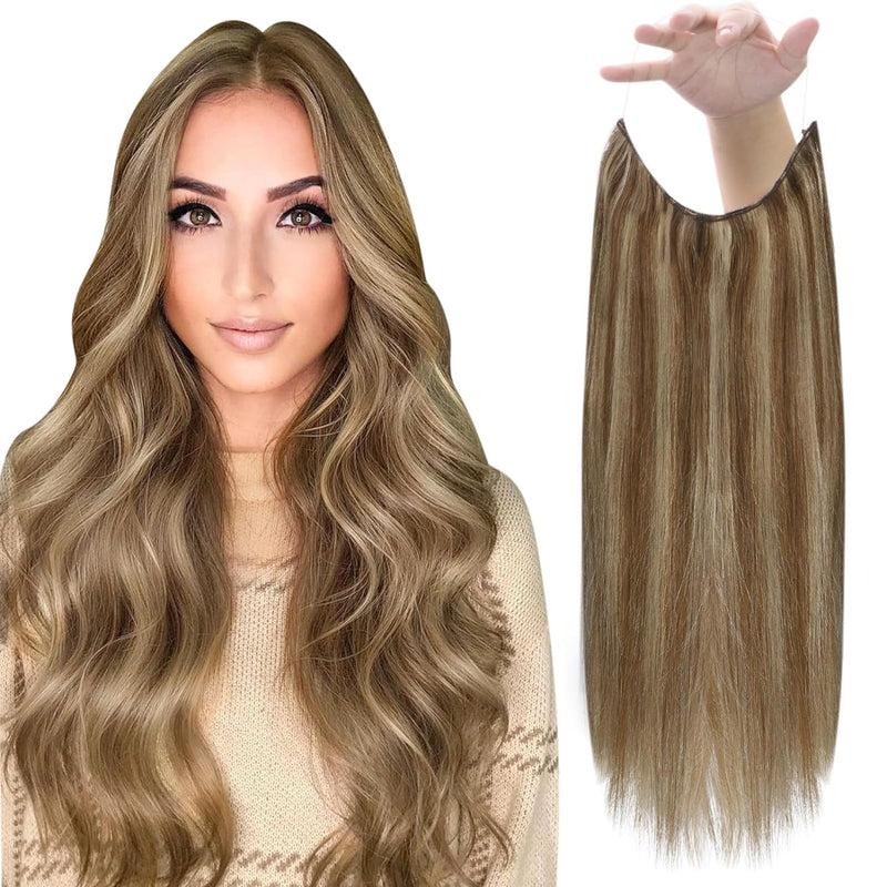 VIP Extensions VIP BandX Halo / Silky Straight 24" with Clip Hair Extension White Smoke P8/22