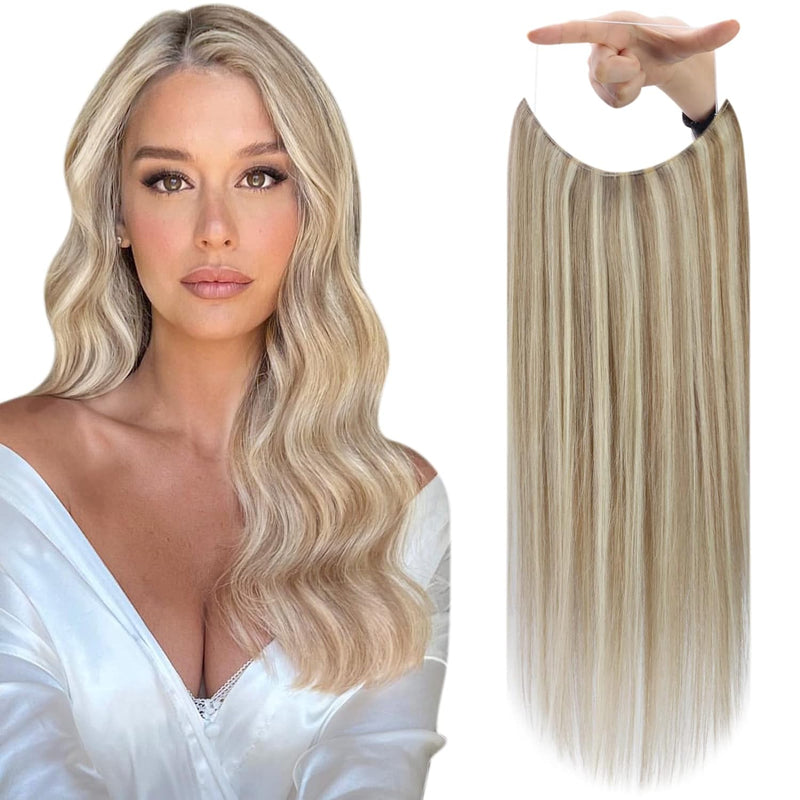 VIP Extensions VIP BandX Halo / Silky Straight 24" with Clip Hair Extension White Smoke #1 Jet Black,#1B Off Black,#2 Dark Brown,#4 Midnight Brown,#6 Chesnutt Brown,#8 Light Golden Brown,#613 Platinum Blonde,613/12  Ash Blonde Brown Mix Bleach Blonde,#613/27 Strawberry Blonde,14/22,P8/22,P4/27,99J,14,33,14/24,1001,GREY