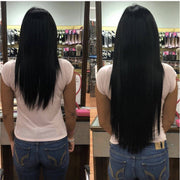 VIP Extensions VIP BandX Halo / Silky Straight 24" with Clip Hair Extension Black #1 Jet Black,#1B Off Black,#2 Dark Brown,#4 Midnight Brown,#6 Chesnutt Brown,#8 Light Golden Brown,#613 Platinum Blonde,613/12  Ash Blonde Brown Mix Bleach Blonde,#613/27 Strawberry Blonde,14/22,P8/22,P4/27,99J,14,33,14/24,1001,GREY