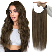 VIP Extensions VIP BandX Halo / Silky Straight 24" with Clip Hair Extension White Smoke #1 Jet Black,#1B Off Black,#2 Dark Brown,#4 Midnight Brown,#6 Chesnutt Brown,#8 Light Golden Brown,#613 Platinum Blonde,613/12  Ash Blonde Brown Mix Bleach Blonde,#613/27 Strawberry Blonde,14/22,P8/22,P4/27,99J,14,33,14/24,1001,GREY