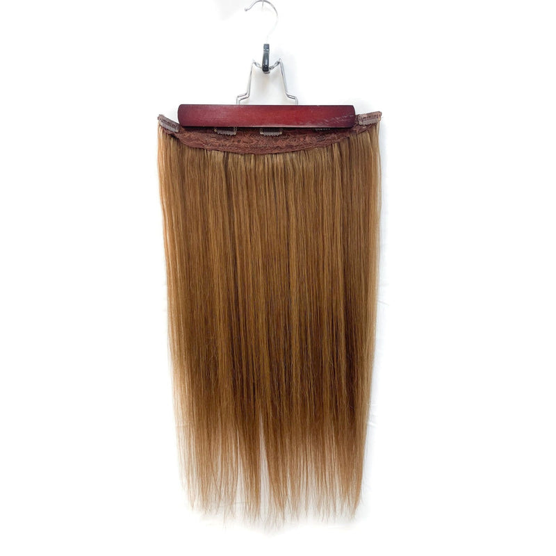 VIP Extensions VIP BandX Halo / Silky Straight 24" with Clip Hair Extension White Smoke #8 Light Golden Brown
