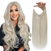 VIP Extensions VIP BandX Halo / Silky Straight 24" with Clip Hair Extension White Smoke GREY
