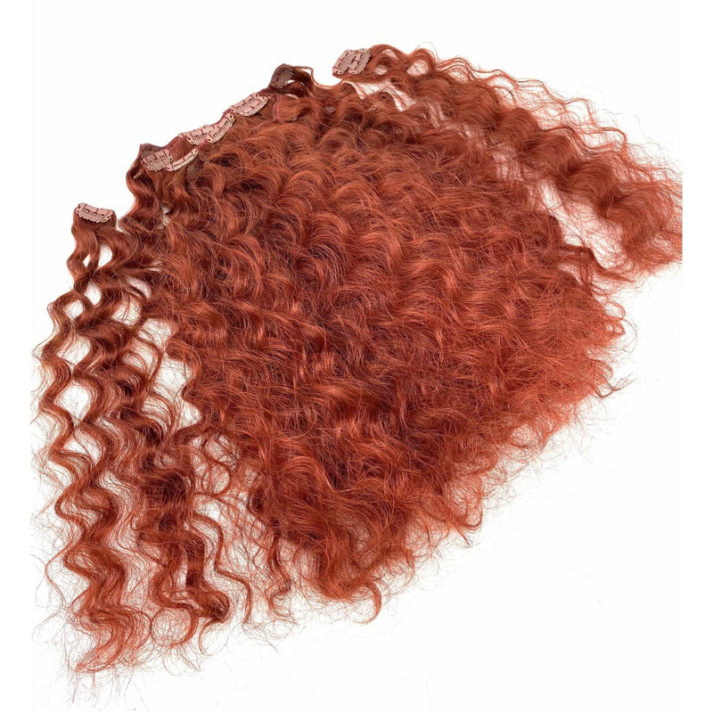 VIP Extensions VIP Clip Extensions / French Wave 18" ClipeX System Hair Extension White Smoke French Wave / 32 - Red Wine