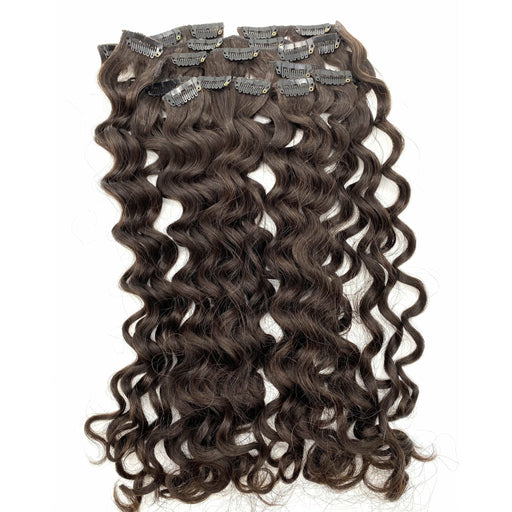 VIP Extensions VIP Clip Extensions / French Wave 18" ClipeX System Hair Extension White Smoke French Wave / 2 - Dark Brown