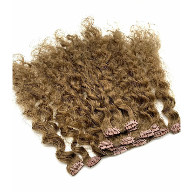VIP Extensions VIP Clip Extensions / French Wave 18" ClipeX System Hair Extension White Smoke French Wave / 8 - Medium Ash Brown