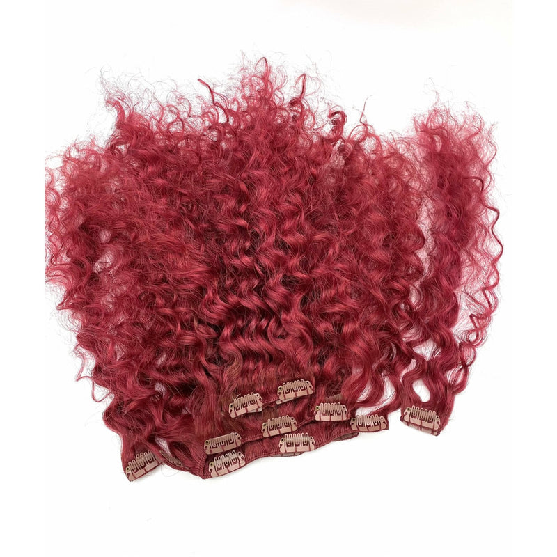 VIP Extensions VIP Clip Extensions / French Wave 18" ClipeX System Hair Extension White Smoke French Wave / BURG - Burgundy